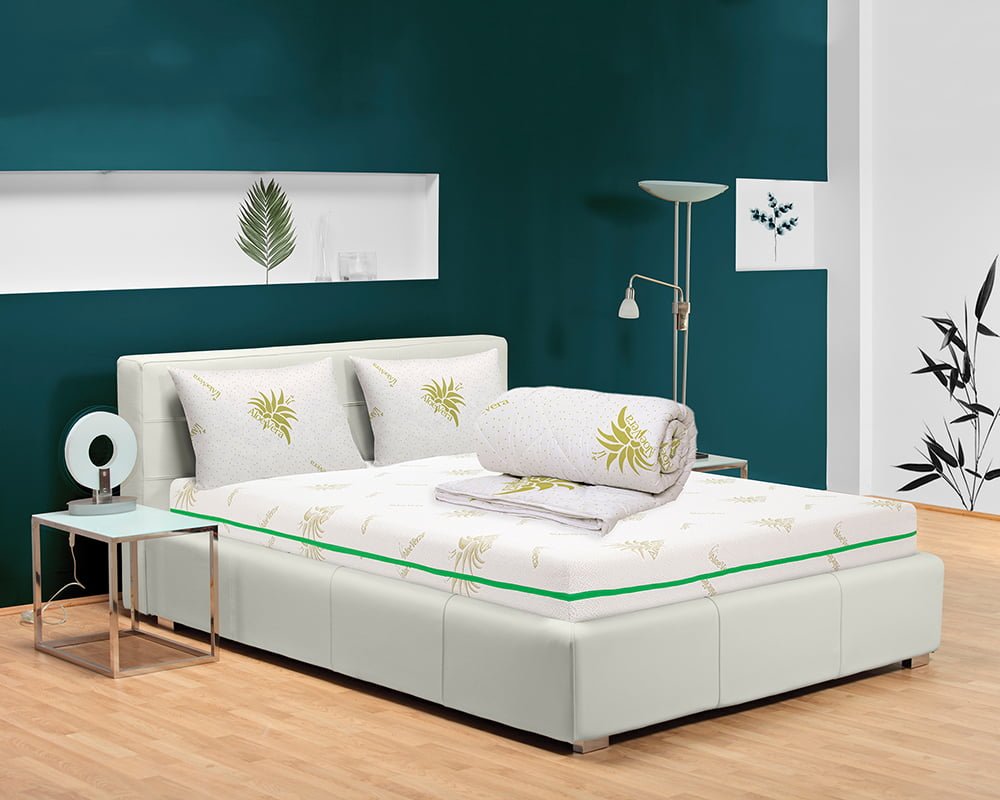 Bedora Relax Aloe Vera Free Air iSomn Matrac Csomag 90x200 cm, félkemény/kemény, ortopéd, 17 cm, anatómiai, Aloe Verával kezelt, antiallergén huzat