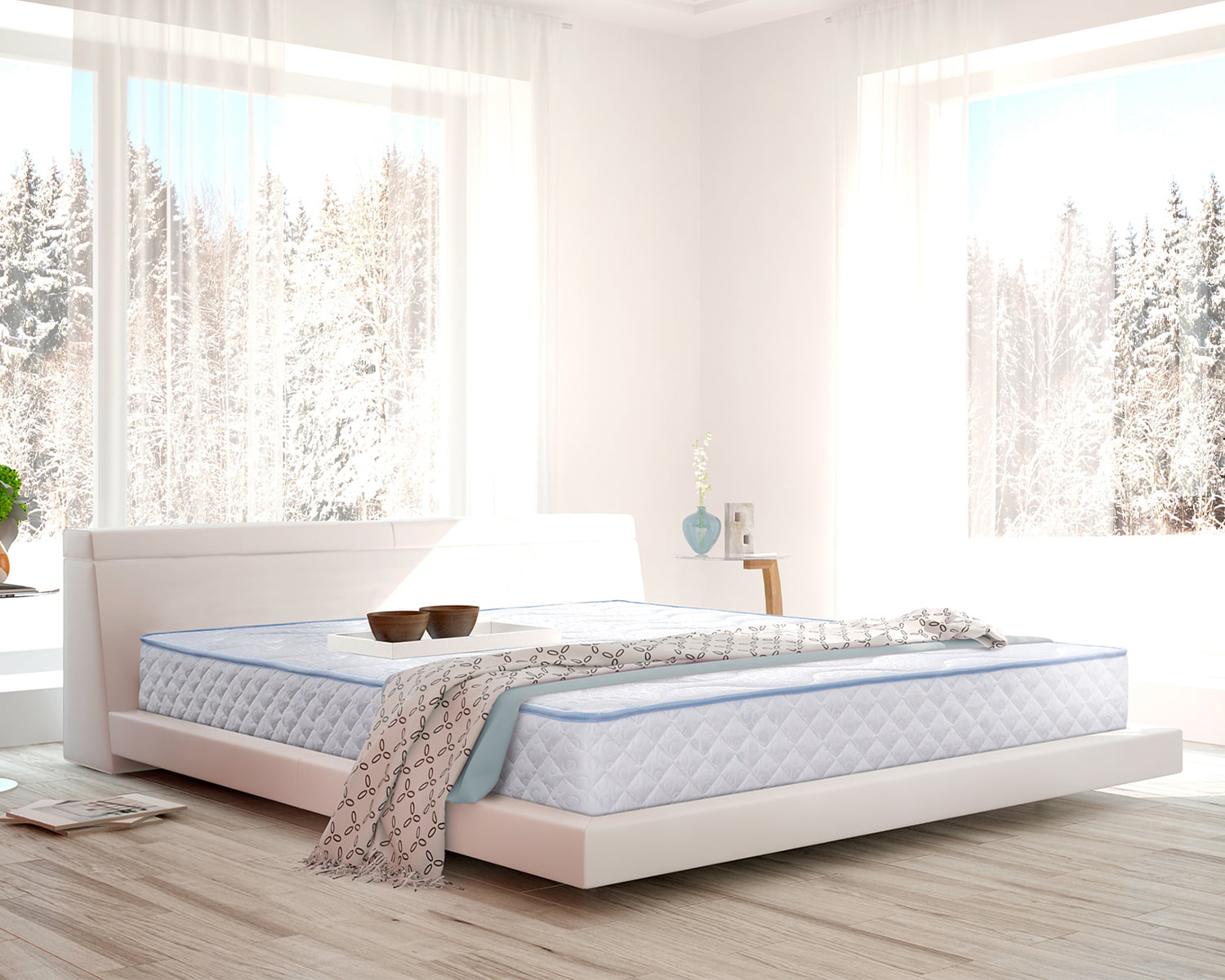 Bedora Ice Touch Memo Latex iSomn Matrac 90x200 cm, közepes/puha, ortopéd, 7 zónás, memóriahabos, latex, ergonómikus, anatómikus, 20 cm, antiallergén huzattal