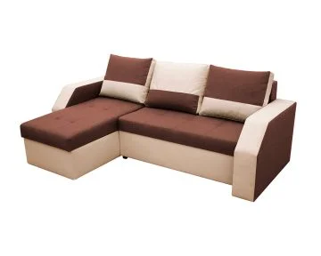 Bedora Madrid Kihúzható Sarokülő 226x145x79 cm, tárolóládás, megfordítható, textil, műbőr, bézs, barna