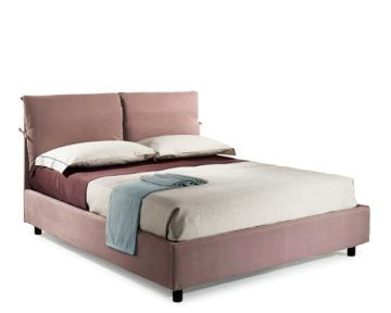 Bed&Sofa iSomn Fiocco Franciaágy 140x200 cm, rózsaszín, szövet, tárolóláda nélkül