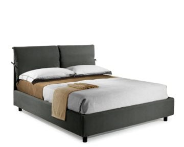 Bed&Sofa iSomn Fiocco Franciaágy 140x200 cm, szürke, szövet, tárolóláda nélkül