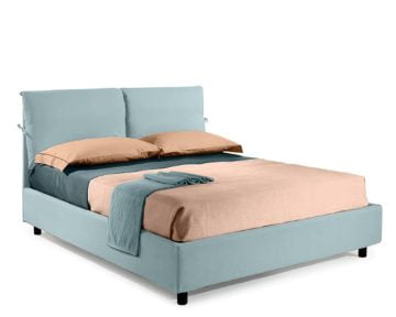 Bed&Sofa iSomn Fiocco Franciaágy 140x200 cm, türkiz, szövet, tárolóláda nélkül