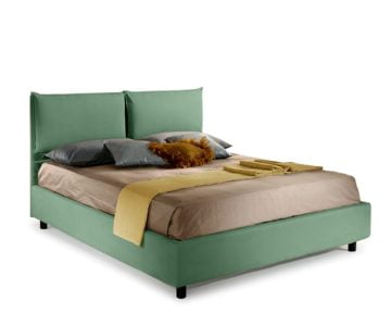 Bed&Sofa iSomn Fiocco Franciaágy 180x200 cm, zöld, szövet, tárolóláda nélkül