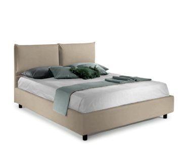Bed&Sofa iSomn Fiocco Franciaágy 140x200 cm, bézs, szövet, tárolóláda nélkül