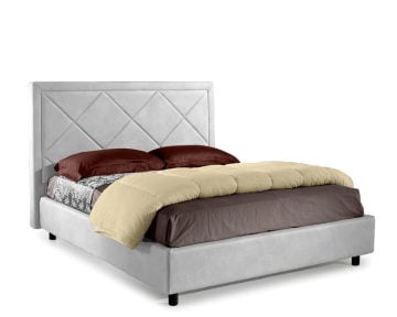 Bed&Sofa iSomn Venezia Franciaágy 140x200 cm, fehér, ökológiai bőr, tárolóláda nélkül